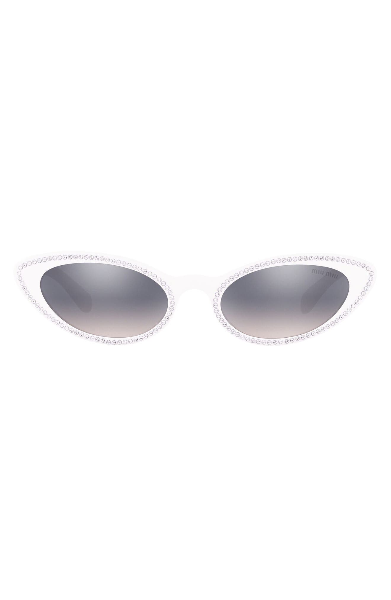 Miu Miu 53mm Cat Eye Sunglasses In Ivory