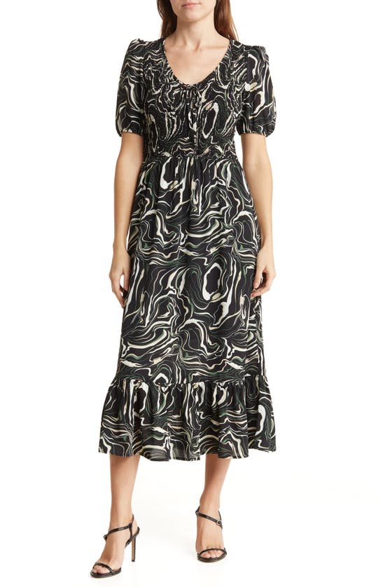 Heartloom Candid Marble Print Midi Dress | ModeSens