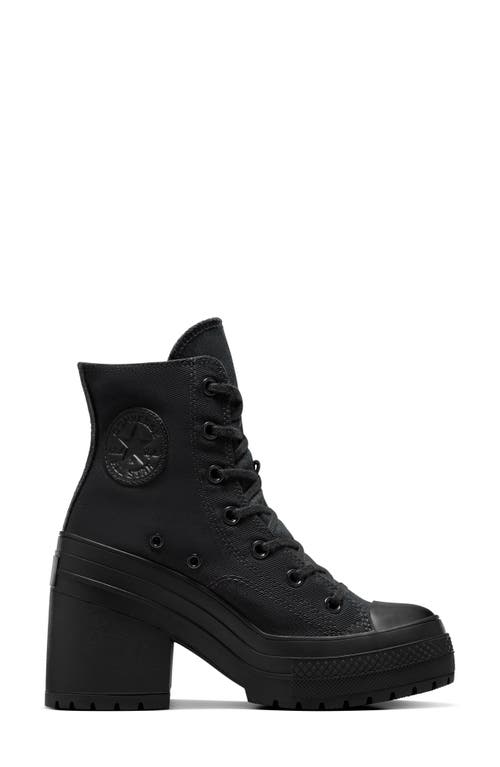 Shop Converse Chuck 70 De Luxe Heel Platform Sneaker In Black/black/black