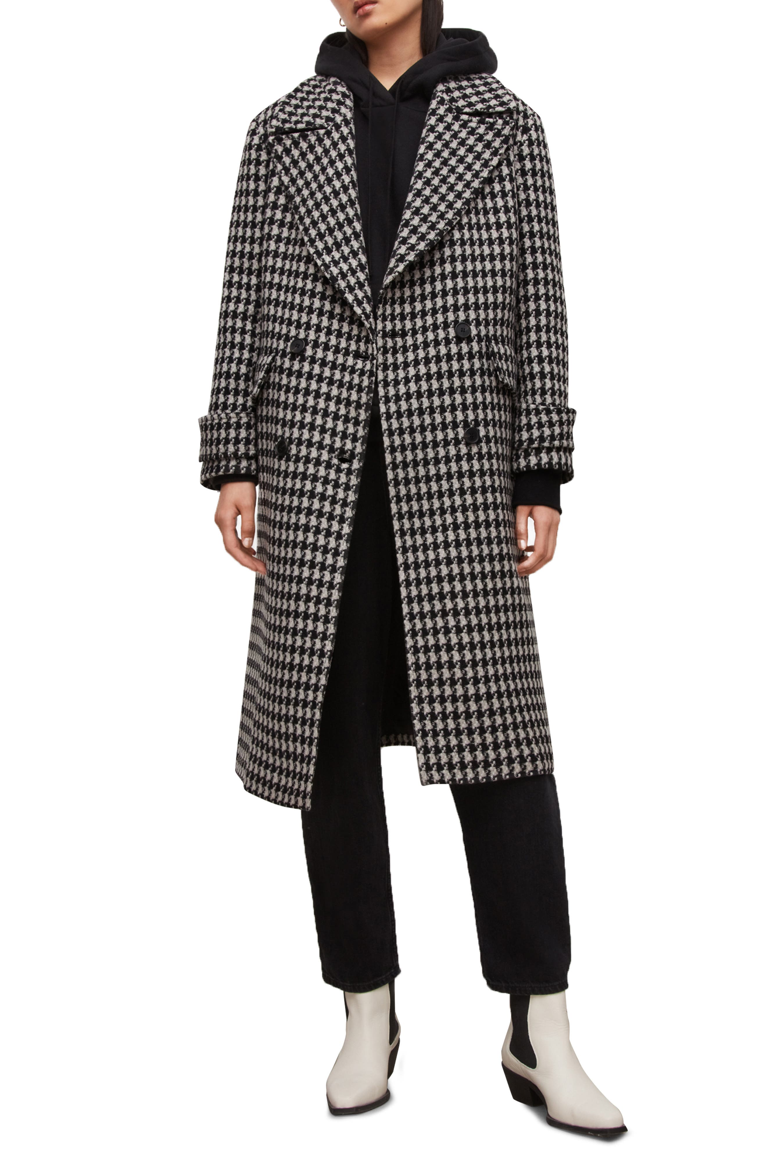 check wool jacket womens