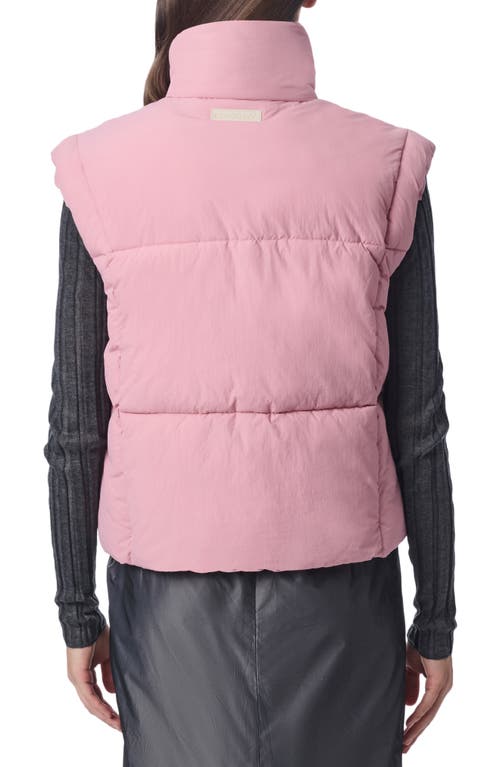 Shop Bernardo Puffer Vest In Dusty Rose