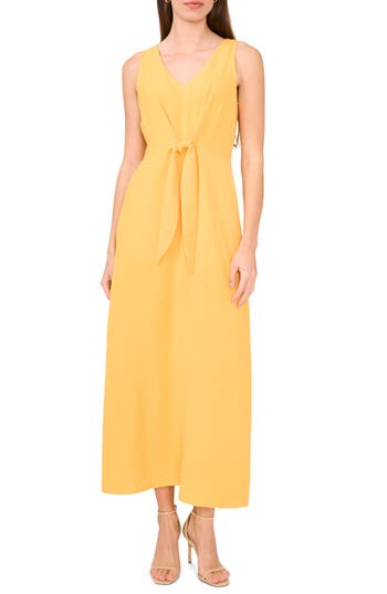 Shop Halogen ® Front Tie Maxi Dress In Mango Pop Orange