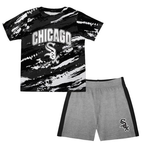 Lids Seattle Mariners Infant Ground Out Baller Raglan T-Shirt and Shorts  Set - Aqua/Heather Gray