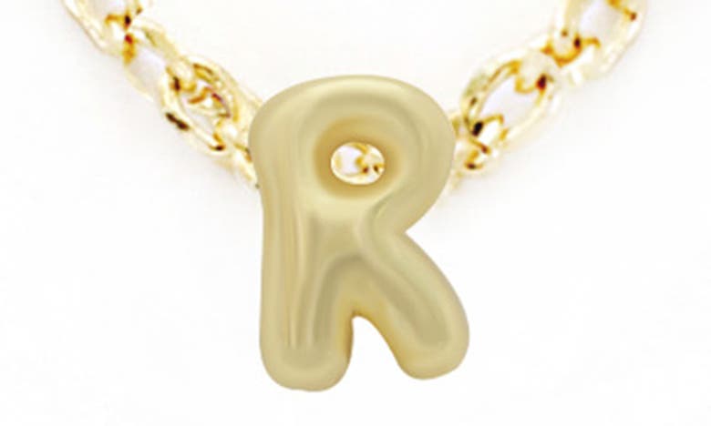 Panacea Bubble Initial Necklace In Gold-r