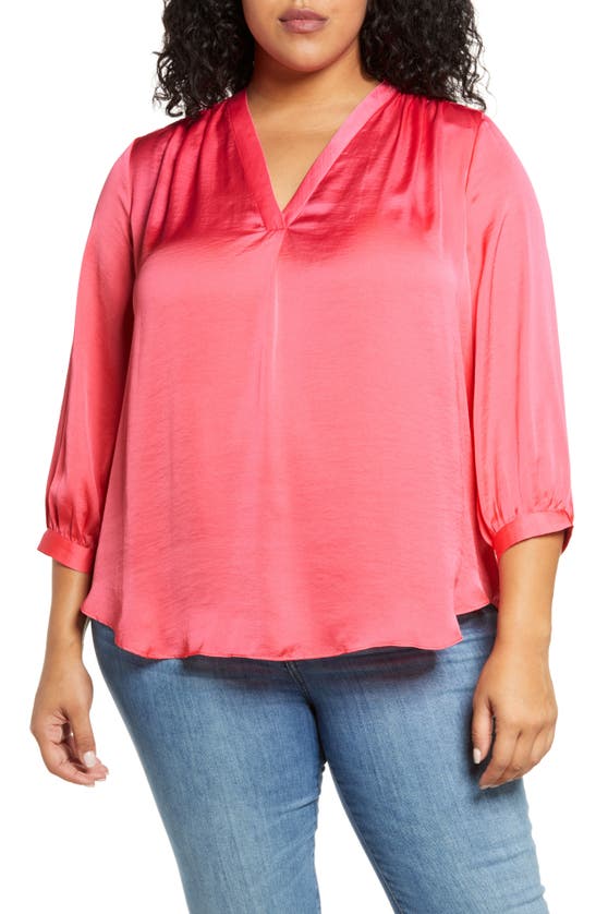 VINCE CAMUTO RUMPLE SATIN BLOUSE