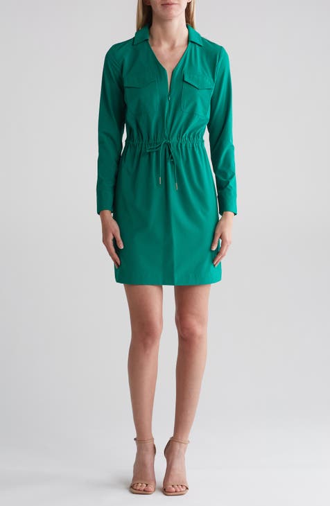 Comm Long Sleeve Shirtdress