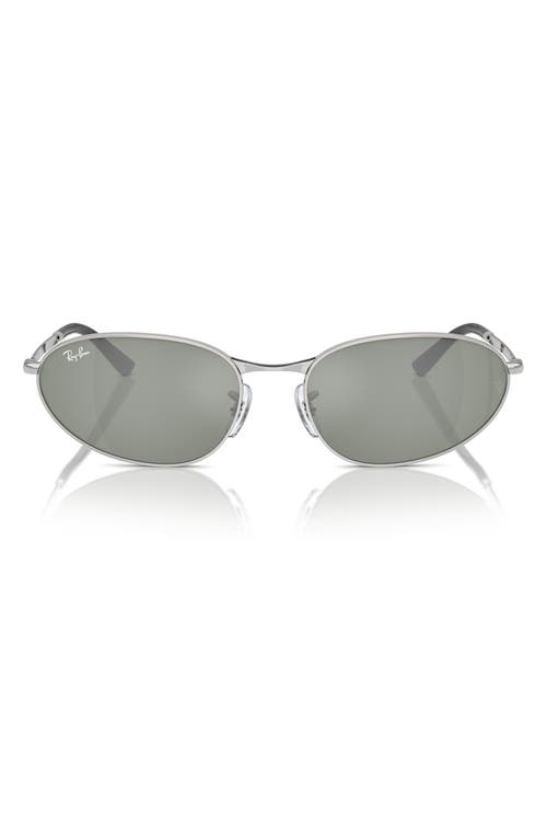 Ray-Ban 56mm Irregular Oval Sunglasses in Silver at Nordstrom