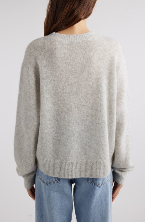 Shop Isabel Marant Lylia Silk, Alpaca & Cashmere Sweater In Light Grey