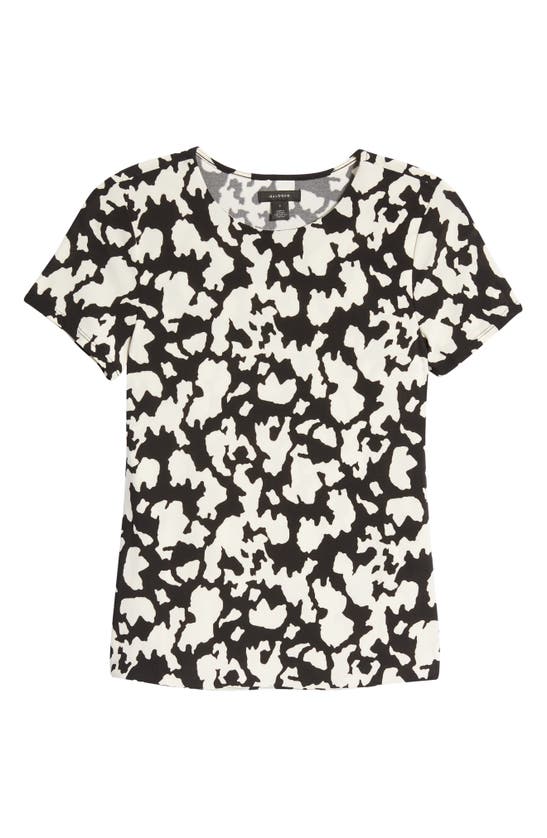 Halogen Jersey T-shirt In Black- Ivory Graphic Camo