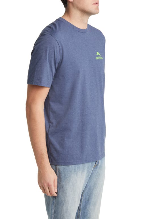 Shop Tommy Bahama Char For The Course Cotton Graphic Tee In Navy Heather