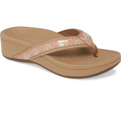 Vionic High Tide Wedge Flip Flop, Pink