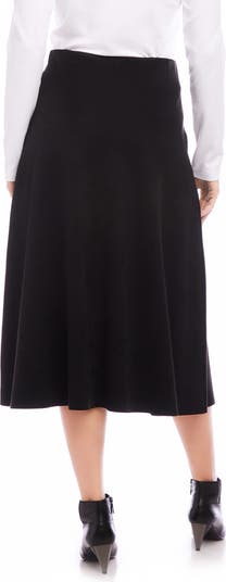 Faux suede midi skirt black hotsell