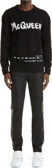 AlexPlein Skull Graffiti Intarsia-knit Sweater Men Clothing Fashion 2024  Winter Couple Wear Casual Covering Yarn Trendy Jumper