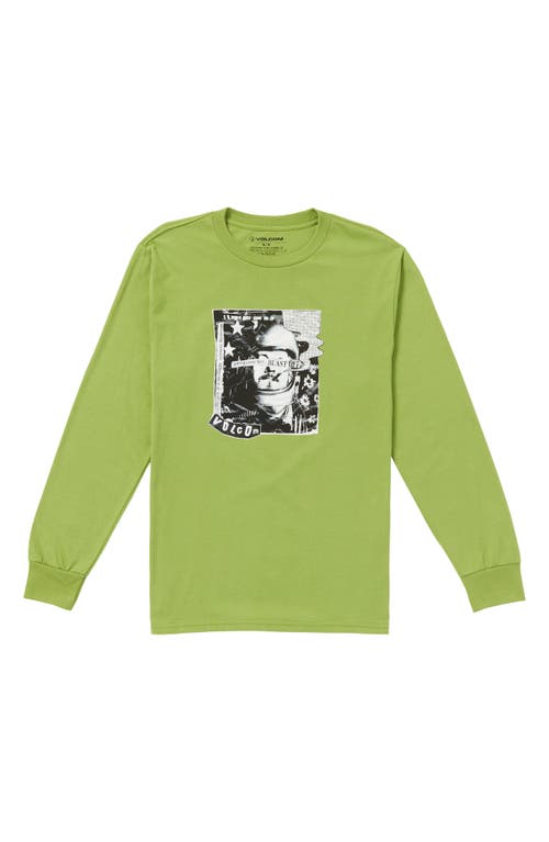 Shop Volcom Blastoff Long Sleeve Graphic T-shirt In Seaweed Green