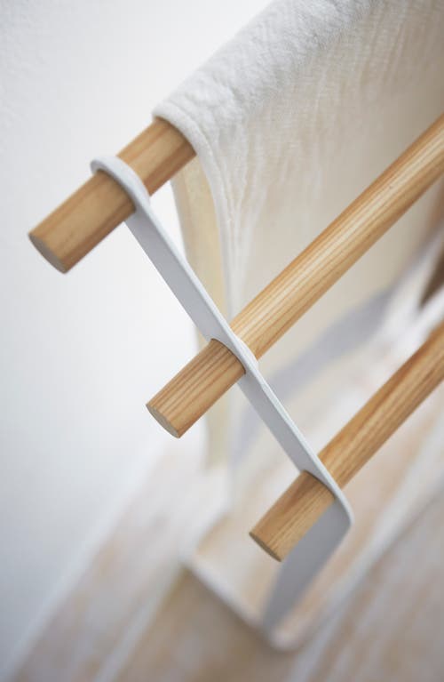 Yamazaki Bath Towel Hanger In White