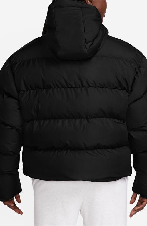 Shop Nike Sportswear Metro Therma-fit Hooded Puffer Jacket In Black/white