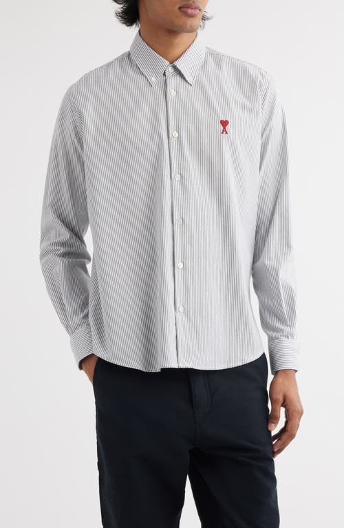 Ami Alexandre Mattiussi Ami Paris Shirt In Black/natural White/039