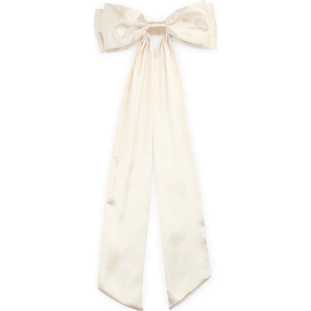 Bp. Satin Bow Barrette In Ivory