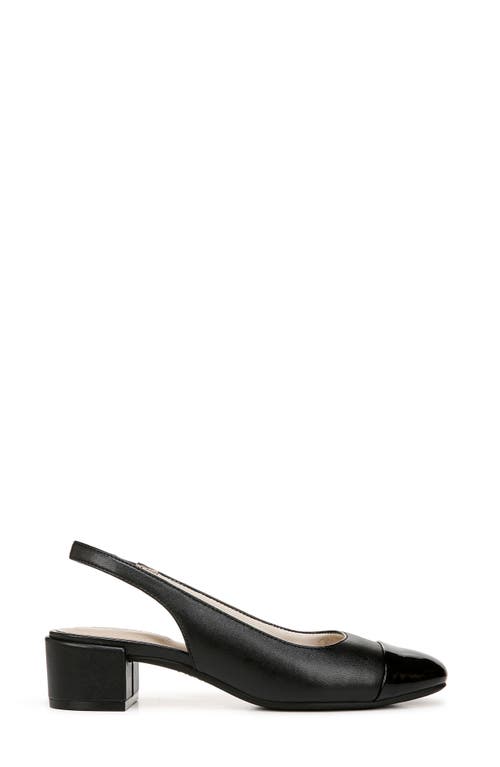 Shop Lifestride Becoming Cap Toe Slingback Pump In Black