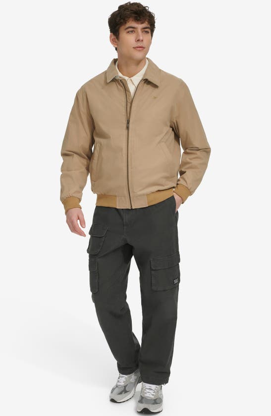 Dockers Micro Twill Golf Bomber Jacket In Harvest Gold