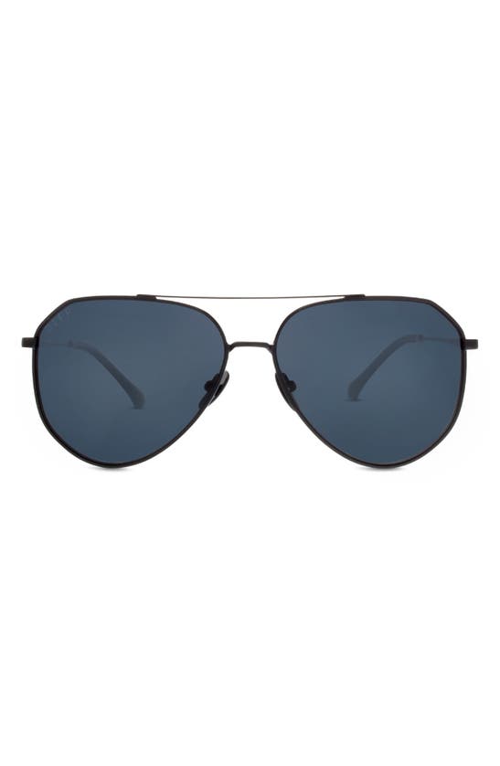 Diff Dash 61mm Aviator Sunglasses In Dash Black / Smoke