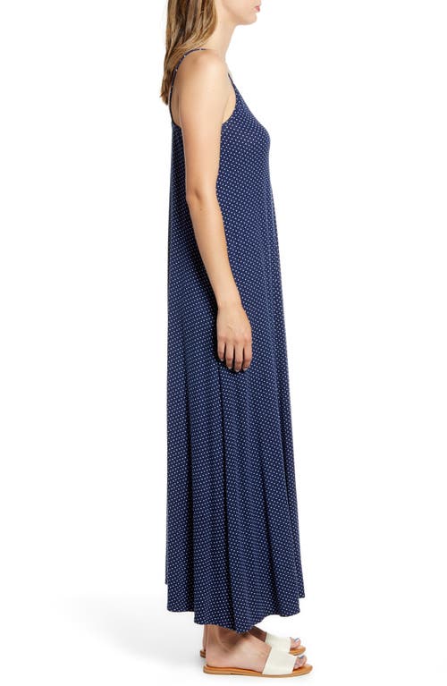 Shop Loveappella Maxi Slipdress In Navy/ivory