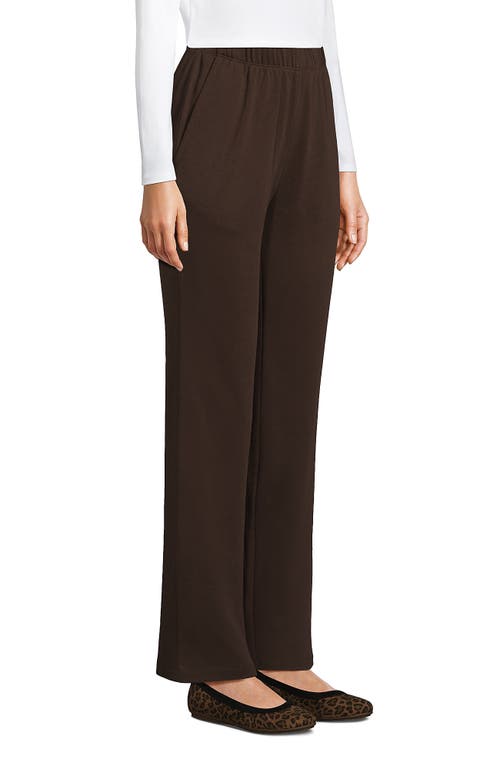 Shop Lands' End Sport Knit High Rise Pants In Rich Coffee