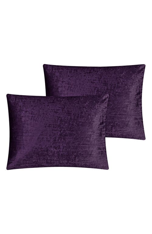 Shop Inspired Home Velvet 3-piece Comforter Set In Purple
