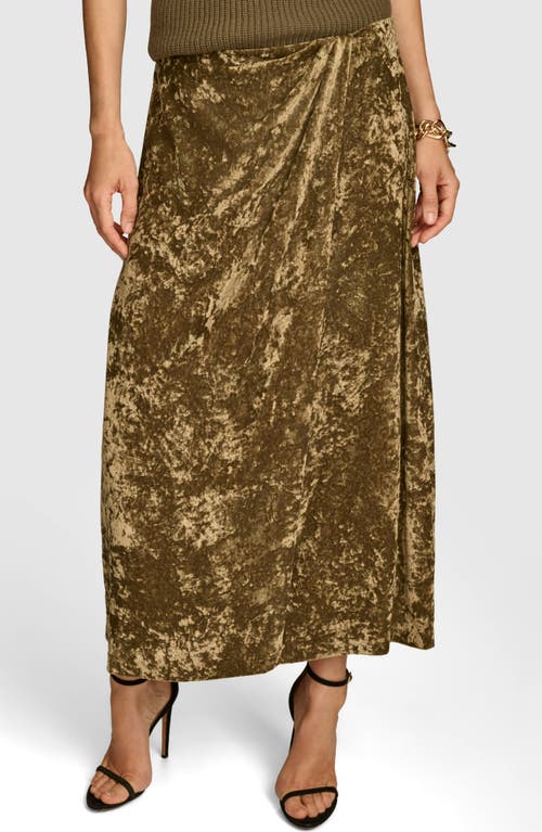 Shop Donna Karan New York Crushed Velvet Maxi Skirt In Beech