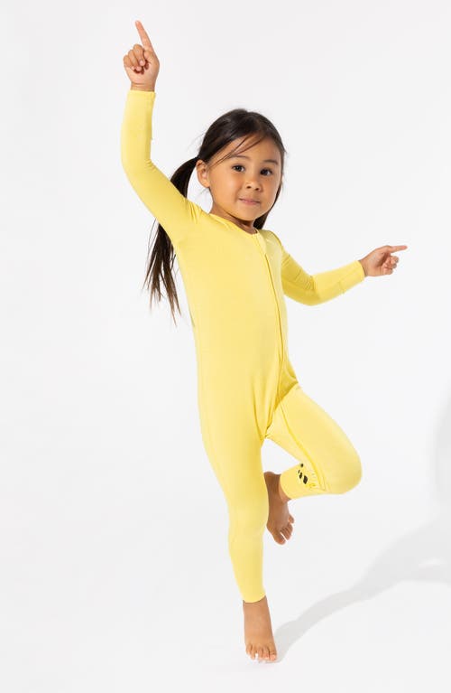 Shop Bellabu Bear Convertible Fitted One-piece Pajamas In Yellow