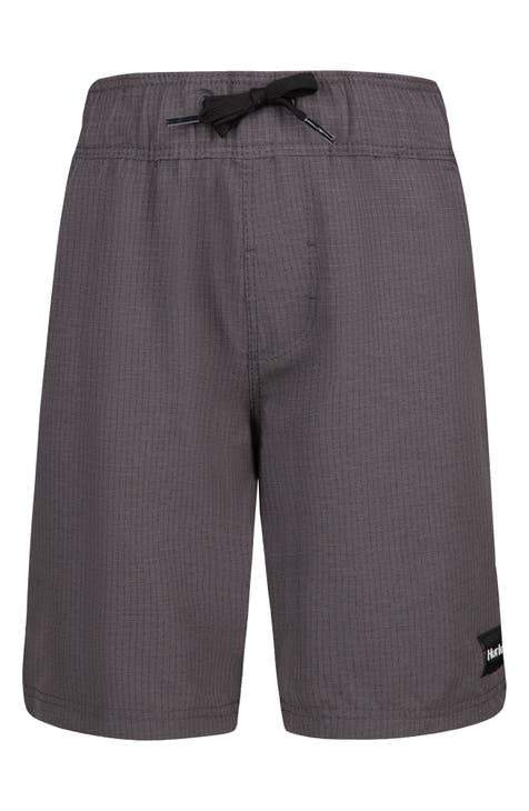 Hurley Big Boy's S Boxer Briefs Shorts Underwear 2 Pack Black Gray 6-8 Black