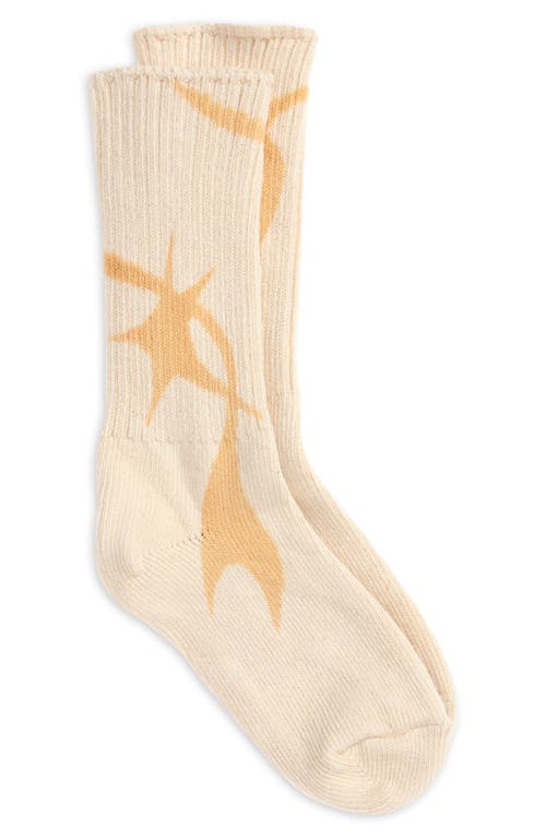 Collina Strada Print Organic Cotton Blend Crew Socks in Ginger Stardust at Nordstrom