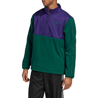 Adidas Originals Speed Pack Fleece Half-Zip Pullover, Green
