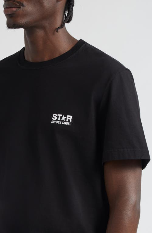 Golden Goose Regular-fit Cotton T-shirt With Iconic Star Graphic In Black/white