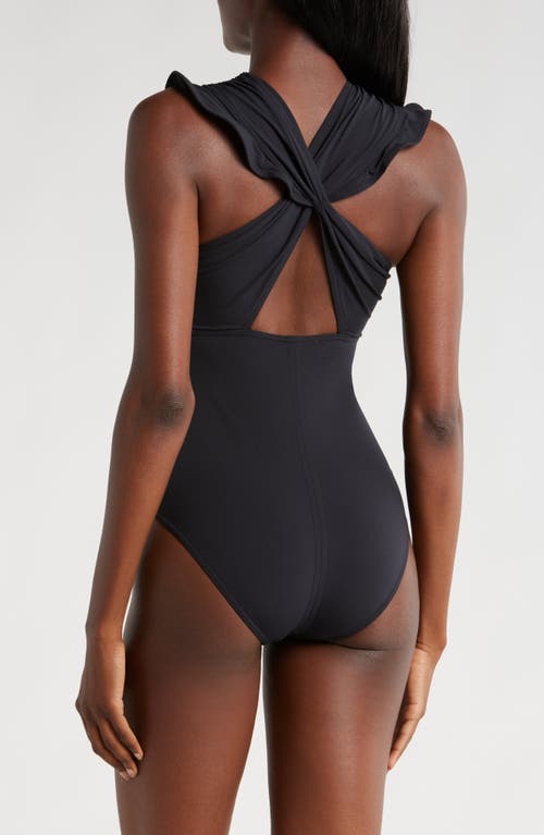 Shop Ulla Johnson Antilles One-piece Swimsuit In Noir