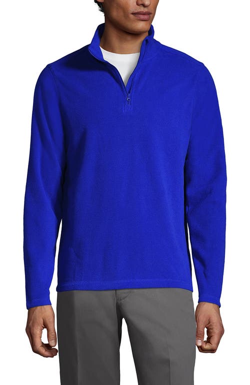 Lands' End School Uniform Young Lightweight Fleece Quarter Zip Pullover In Cobalt