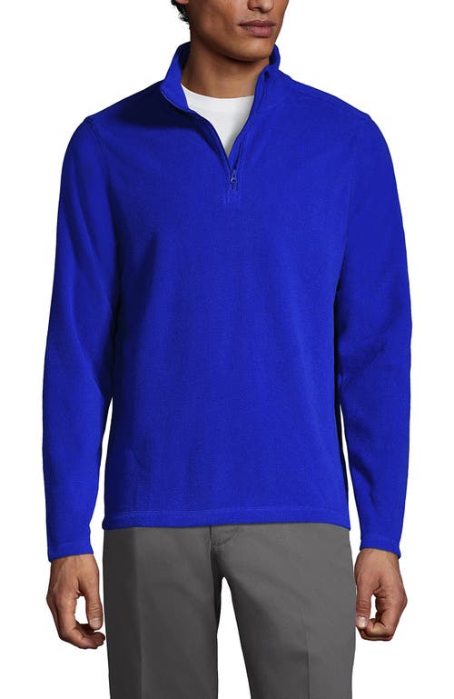 Shop Lands' End School Uniform Young  Lightweight Fleece Quarter Zip Pullover In Cobalt