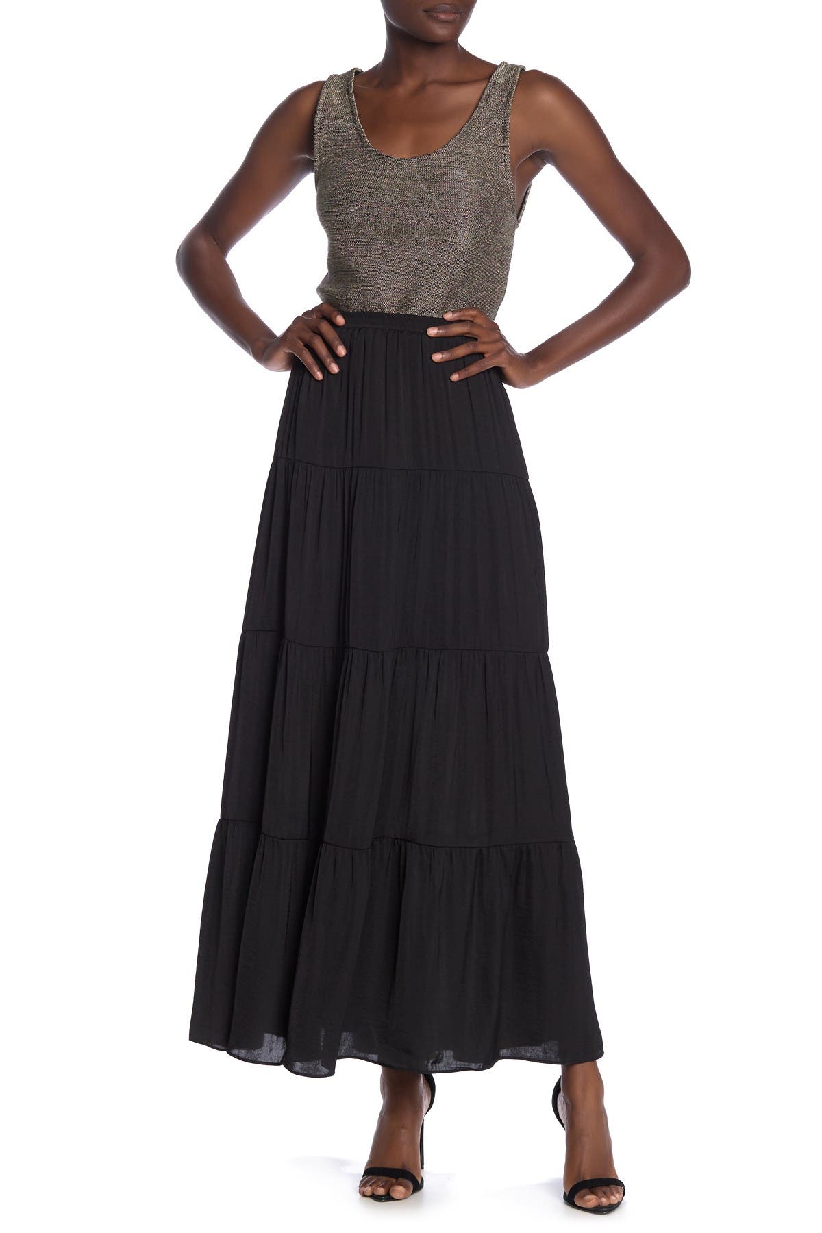 next tiered maxi skirt
