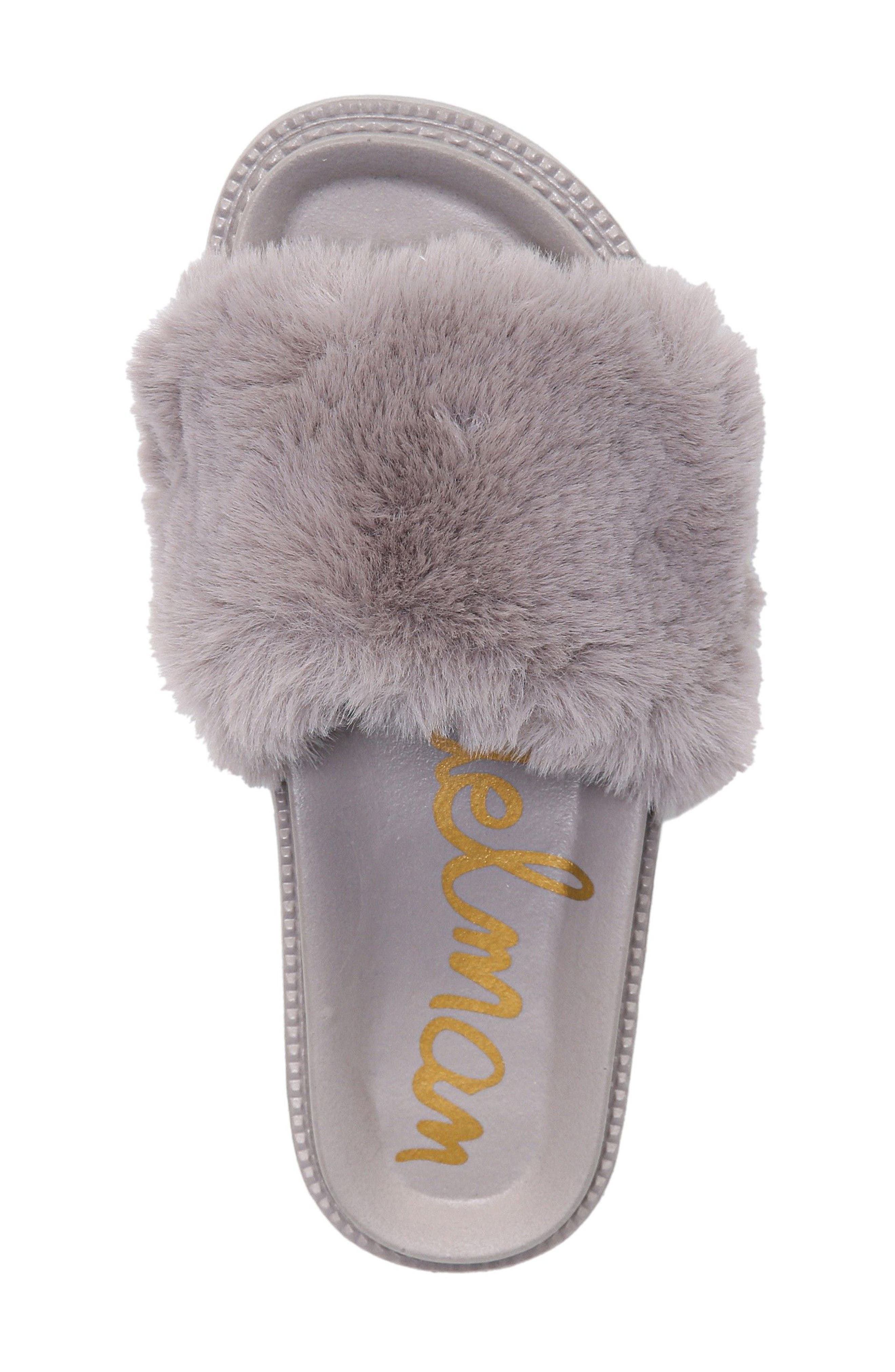 sam edelman fuzzy slides