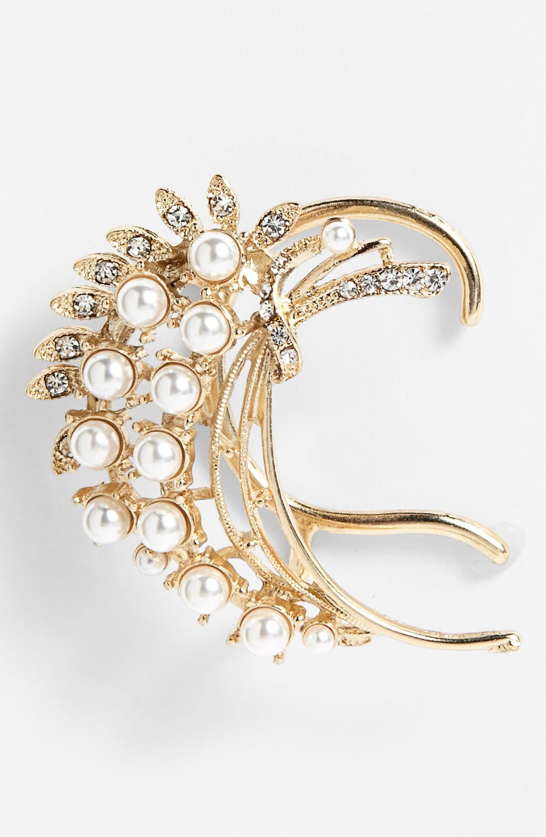 Tildon Faux Pearl & Stone Ear Cuff Nordstrom