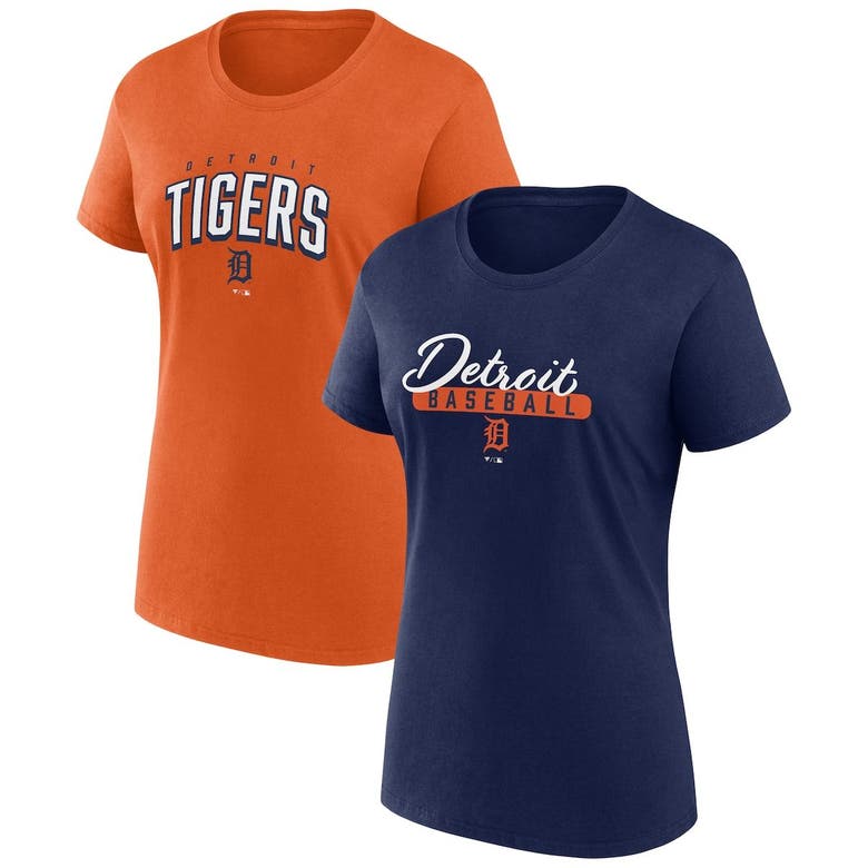 Fanatics Branded Navy/Orange Detroit Tigers Fan T-Shirt Combo Set