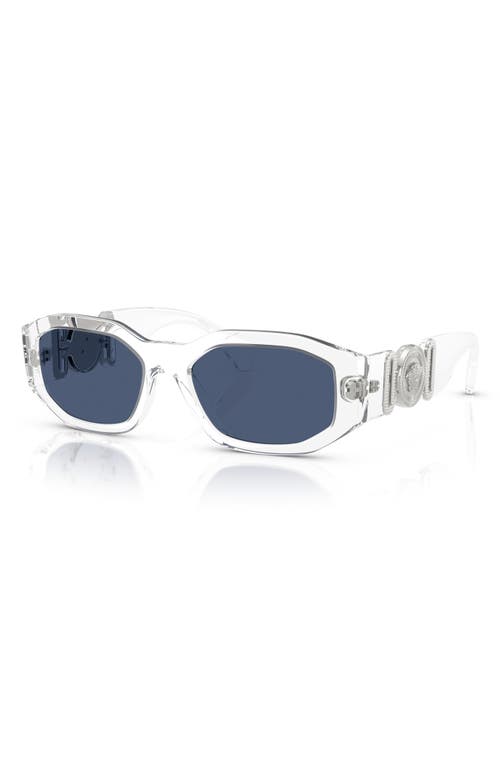 Versace Biggie 53mm Round Sunglasses In Crystal