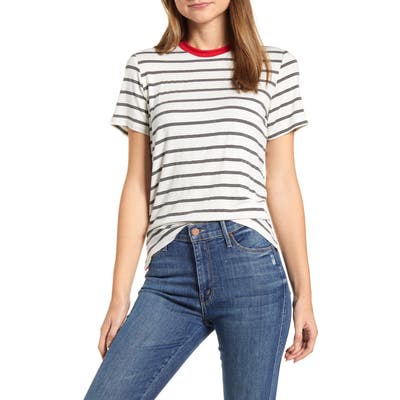 Cotton Emporium Ringer Tee, White