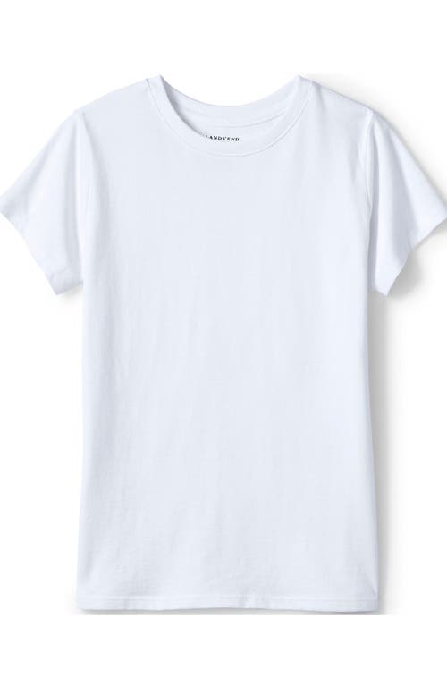 Lands' End School Uniform Girls Short Sleeve Essential T-shirt In White
