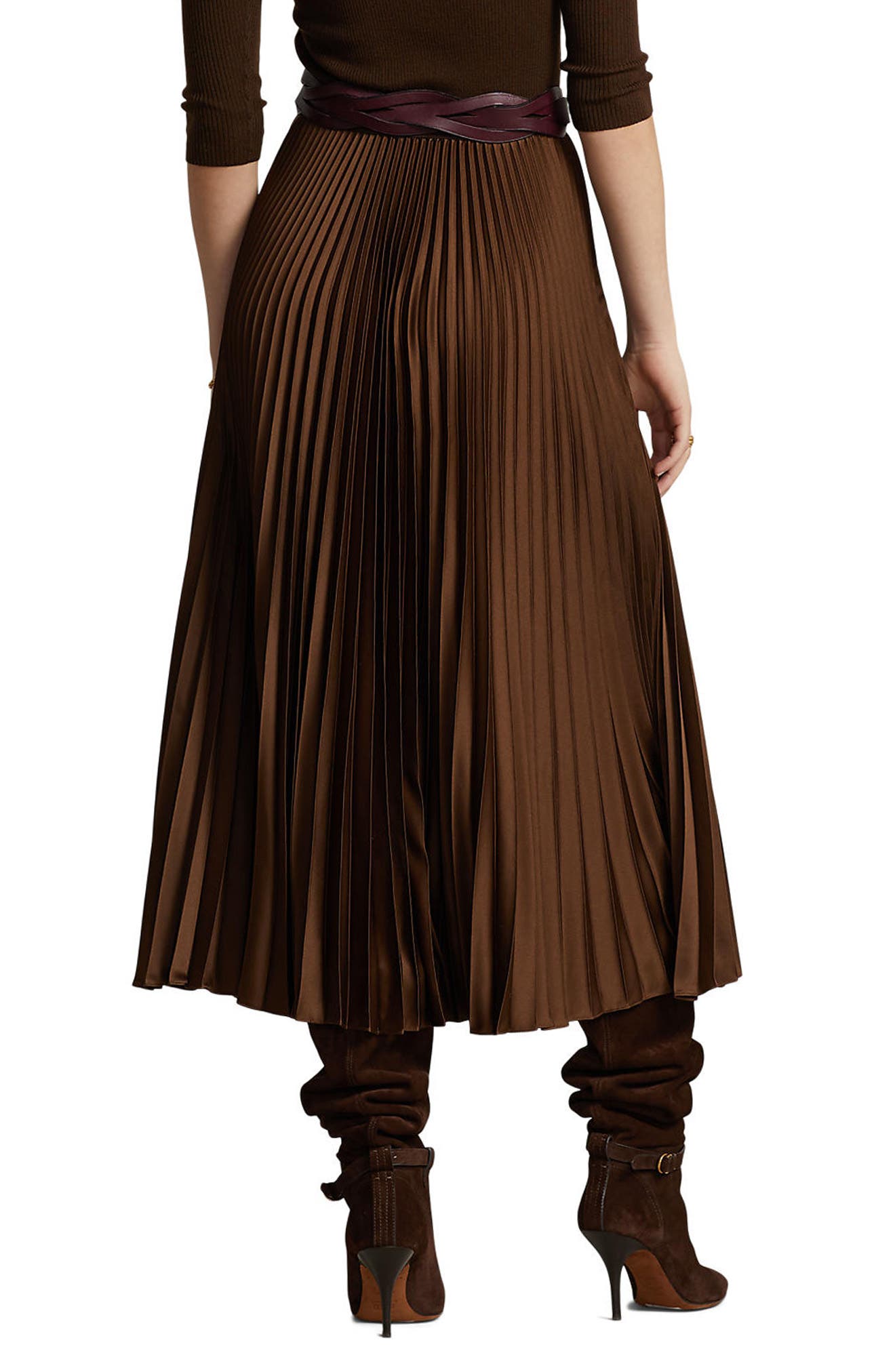 Polo Ralph Lauren Knit Pleated Midi-Dress