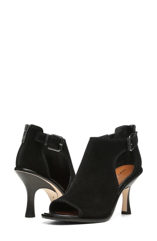 Shop Donald Pliner Era Open Toe Bootie In Black