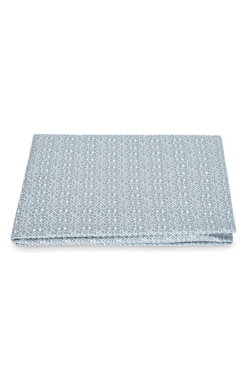 Matouk Catarina 500 Thread Count Fitted Sheet in Hazy Blue at Nordstrom