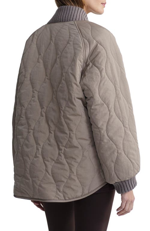 Shop Varley Reno Reversible Quilted Jacket In Fungi