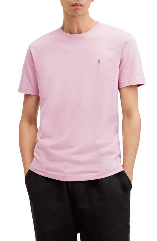 Shop Allsaints Brace Tonic Slim Fit Cotton T-shirt In Bramble Pink