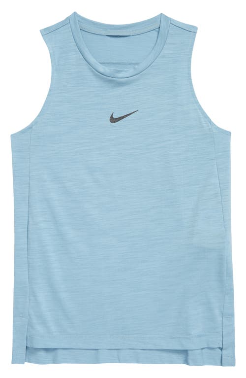 Nike Kids' Dri-fit Yoga Training Top In Blue